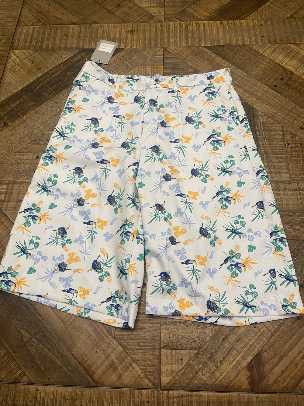 Linea Uomo Tropical Toucan Print Bermuda Shorts
